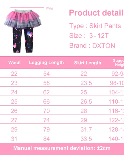 Deine Einhorn Leggings mit Tutu-Rock!