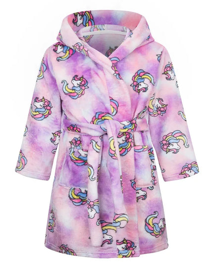 Kuscheliger Einhorn Bademantel für Kids