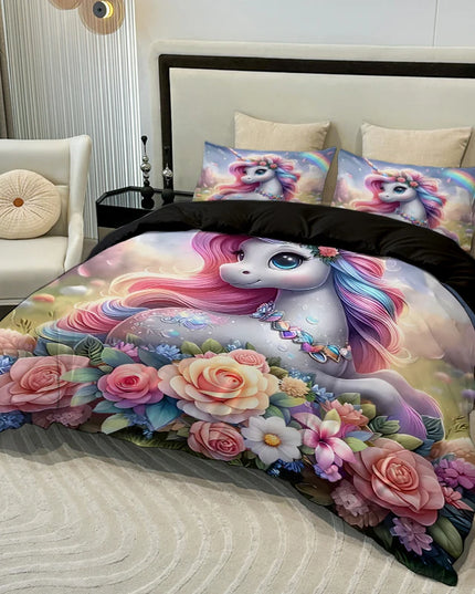 Coole Einhorn Bettwäsche im 3D-Look!