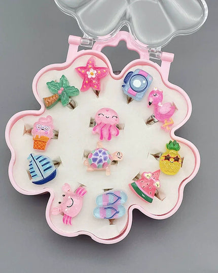 Dein Set bunter Einhorn Ringe