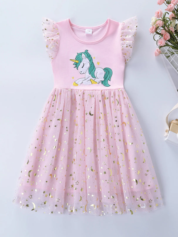 Dein zauberhaftes Einhorn Kleid Blau!