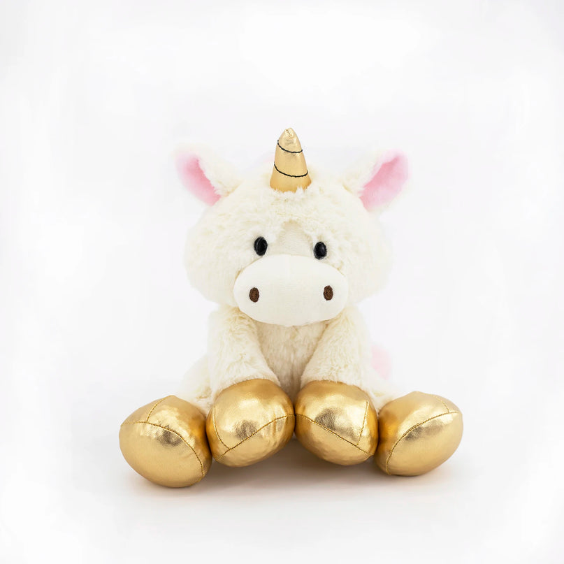 Niedliches kleines weißes Einhorn Kissen, 22cm groß, super weich und zum Knuddeln