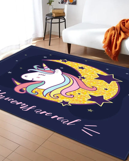 Dein Einhorn Teppich mit pinkem Schloss!