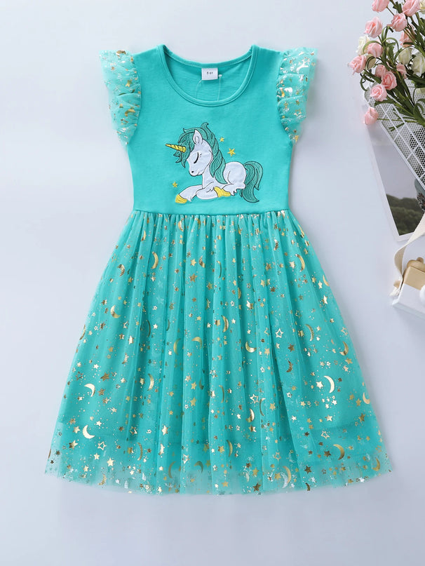 Dein zauberhaftes Einhorn Kleid Pink!