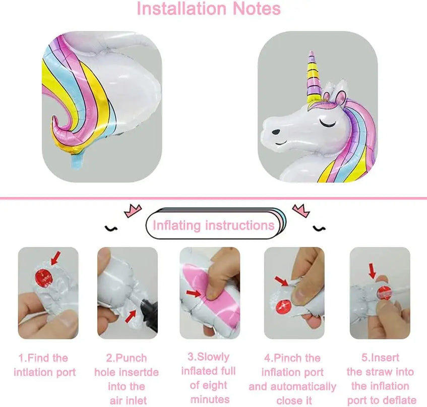 Dein Einhorn Kuscheltier Ballon-Set