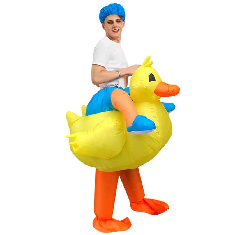 Cooles Aufblasbares Einhorn Kostuem Blau