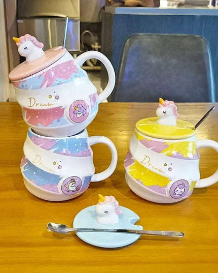 Deine magische Einhorn Tasse mit Löffel!