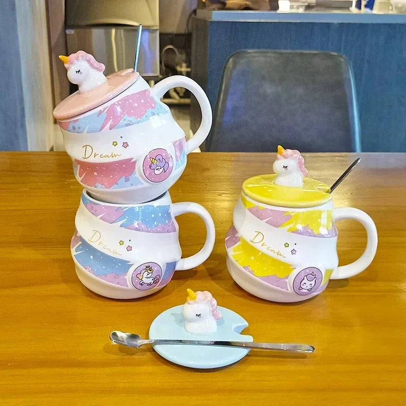 Deine magische Einhorn Tasse mit Löffel!
