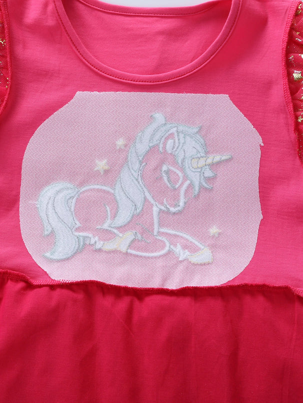 Dein zauberhaftes Einhorn Kleid Pink!