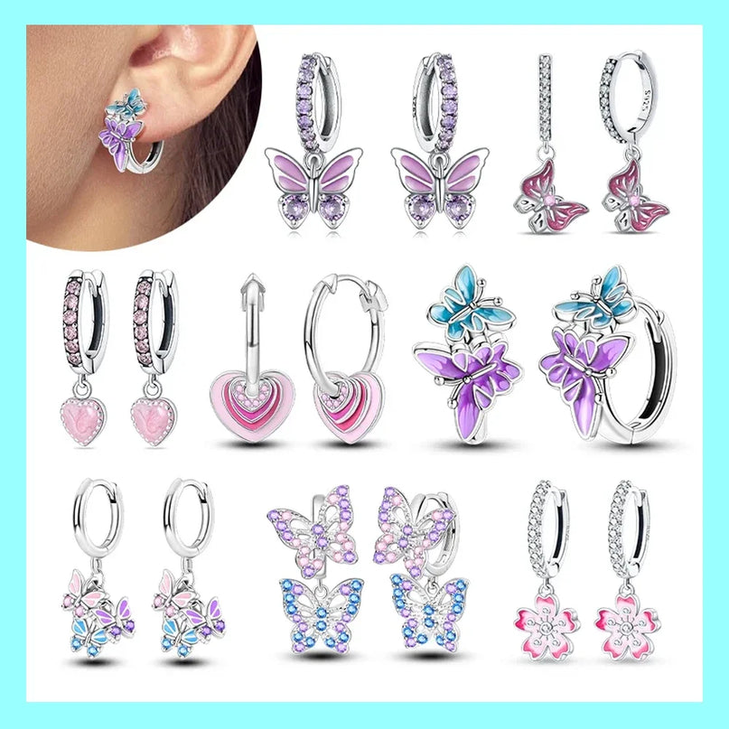 Romantische Einhorn Ohrringe in Rosa!