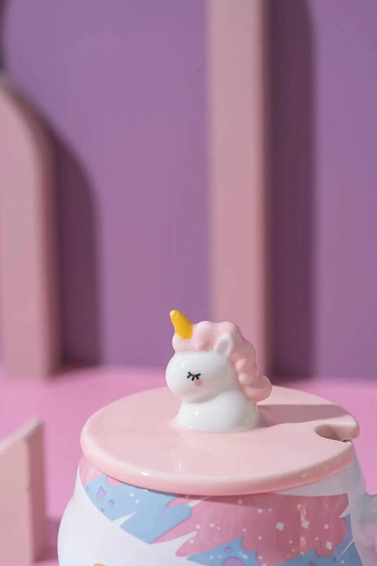 Deine süße Einhorn Tasse mit Deckel & Löffel!