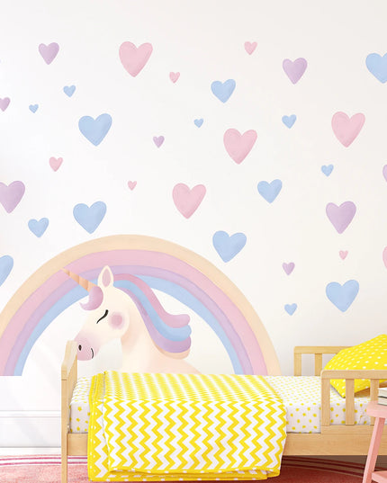 Dein Einhorn Wandtattoo Set mit Herz!