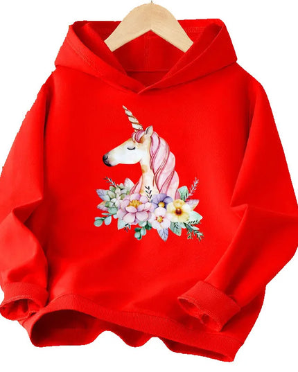Strahlender Einhorn Hoodie für kleine