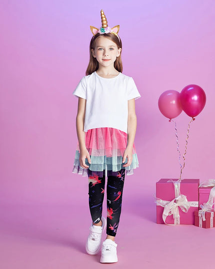 Deine Einhorn Leggings mit Tutu-Rock!