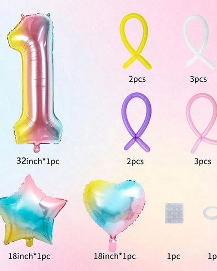 Zauberhaftes Einhorn Deko Ballon Set!