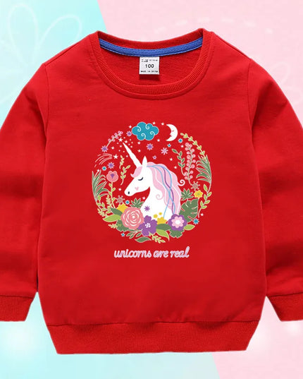 Entzückender Einhorn Pullover in Rot!