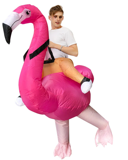 Fröhliches Aufblasbares Einhorn Kostuem Rosa