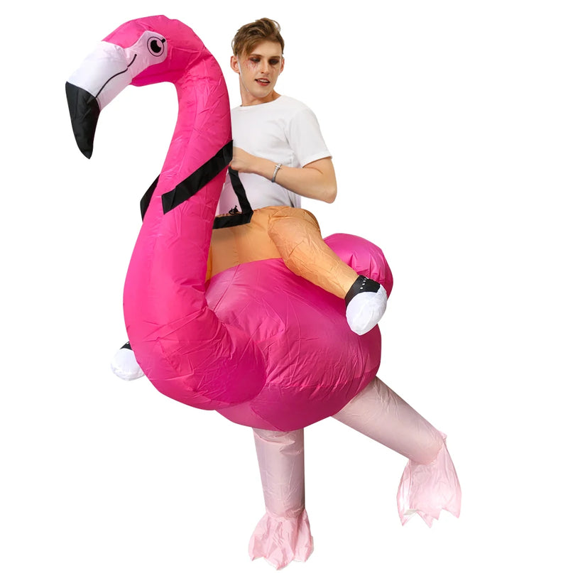 Fröhliches Aufblasbares Einhorn Kostuem Rosa