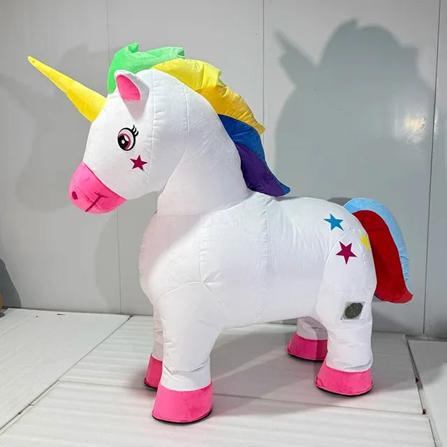 Strahlendes Aufblasbares Einhorn Kostuem!