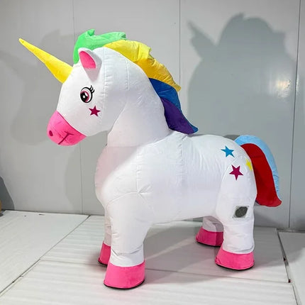 Riesiges aufblasbares Einhorn Kostuem für Erwachsene, ideal für Paraden und große Events