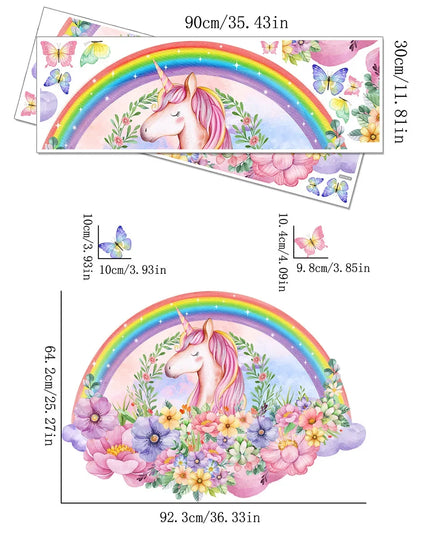 Dein zauberhaftes Einhorn Wandtattoo Schloss!