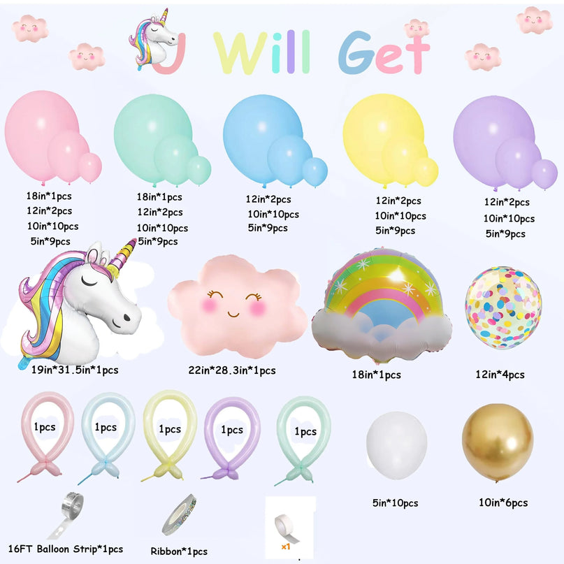 Dein Einhorn Ballonbogen für Feen-Momente!