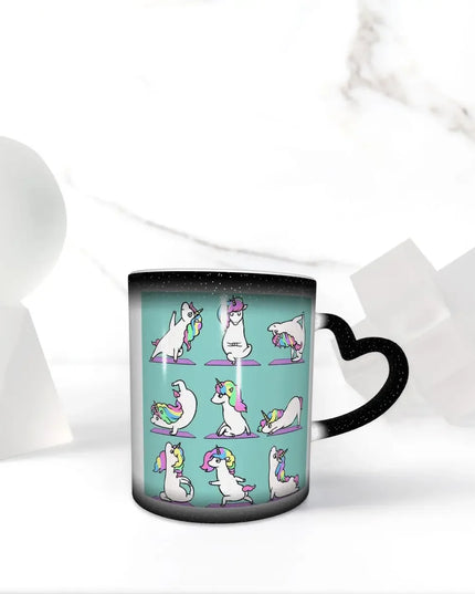 Feurige Einhorn Tasse für deine Yoga-Reise!