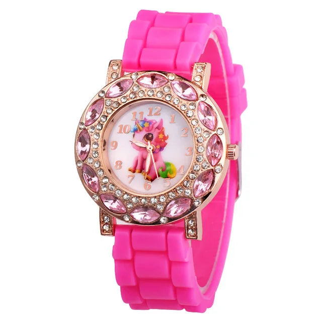 Deine wasserdichte Einhorn Uhr in Pink!