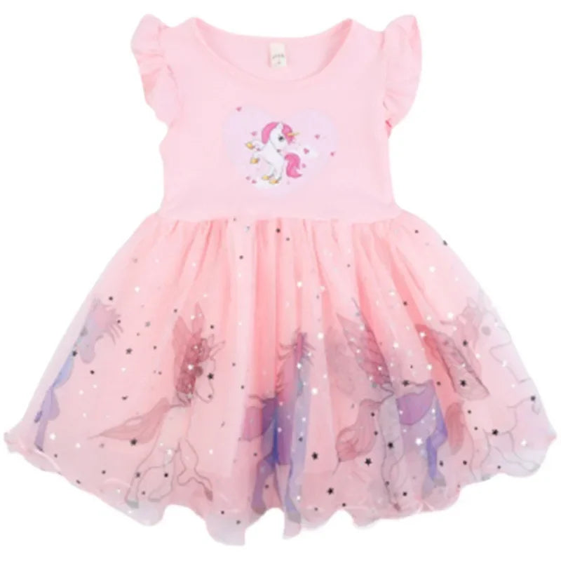 Dein glitzerndes Einhorn Kleid Blau!