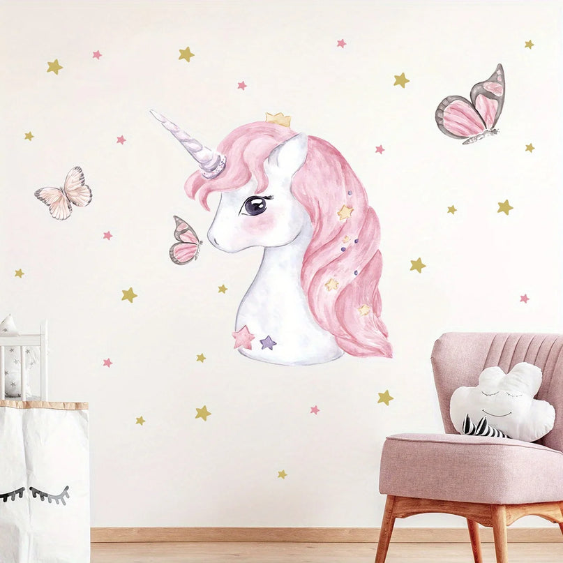 Süsses Einhorn Wandtattoo für dein Zimmer