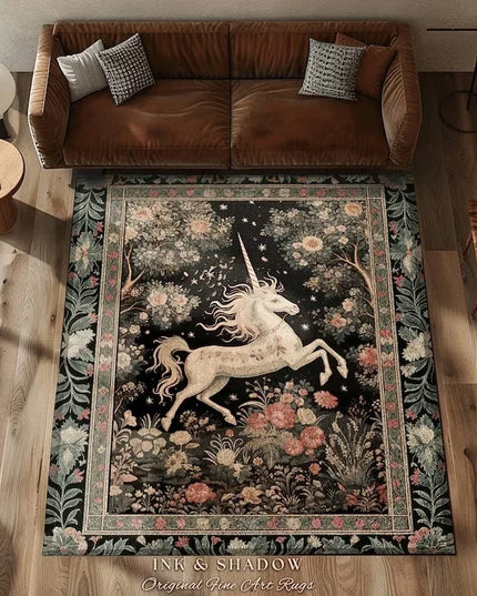 Dein magischer Einhorn Teppich mit Blumen!