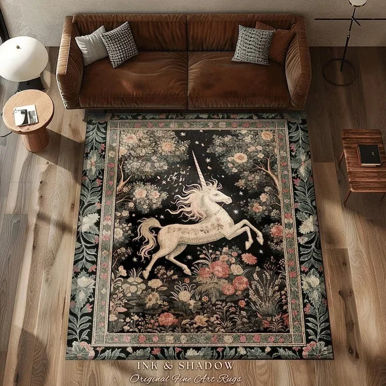 Dein magischer Einhorn Teppich mit Blumen!