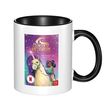 Fröhliche Einhorn Tasse mit einem lustigen Einhorn-Akademie-Motiv für einen guten Start in den Tag