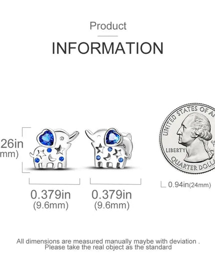 Süße Einhorn Ohrstecker aus 925 Silber