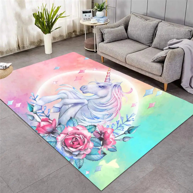 Dein süßer Einhorn Teppich in Pink!