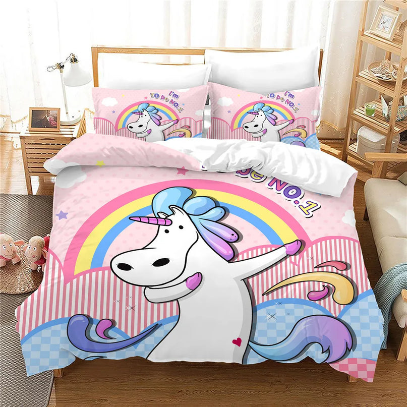 Deine Süße 3D Einhorn Bettwäsche