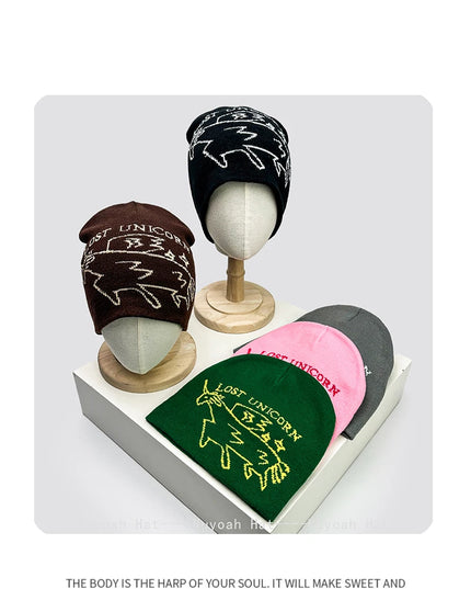 Dein trendiger Einhorn Beanie in Pink!