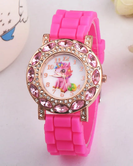 Deine wasserdichte Einhorn Uhr in Pink!