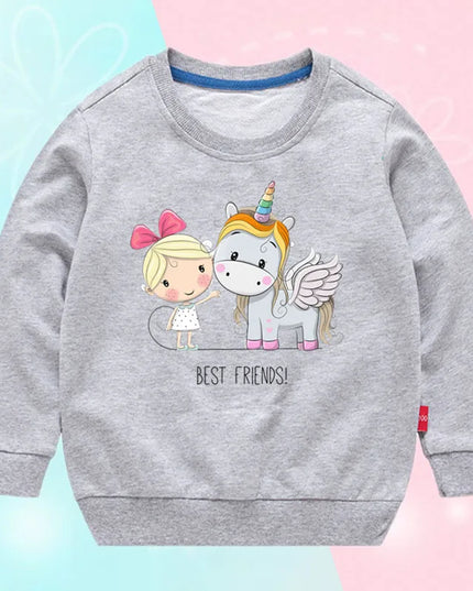 Dein zauberhafter Einhorn Pullover in Grau!