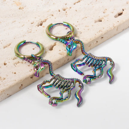 Regenbogenfarbene Einhorn Kette mit detailreichem Anhänger aus Metall-Legierung