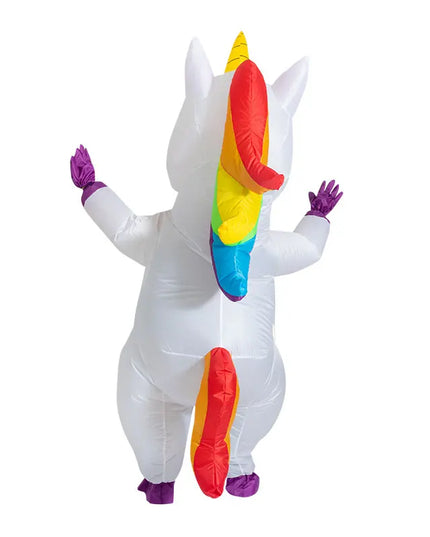 Strahlendes Aufblasbares Einhorn Kostuem Weiß