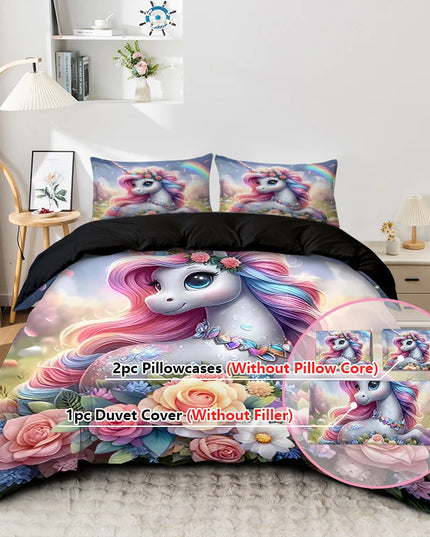 Coole Einhorn Bettwäsche im 3D-Look!