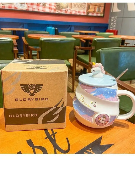 Deine süße Einhorn Tasse mit Löffel!