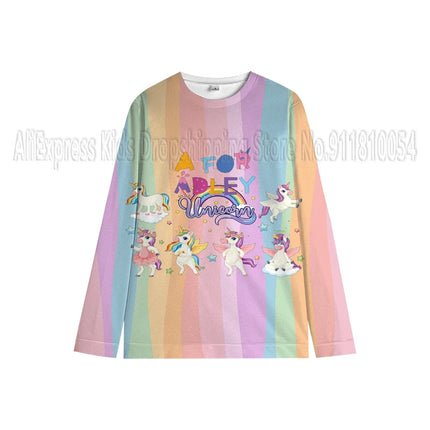 Bunter Einhorn Hoodie für Kinder mit Eiscreme-Motiv, aus Polyester, unisex
