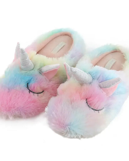 Regenbogen Einhorn Hausschuhe zum Verlieben!