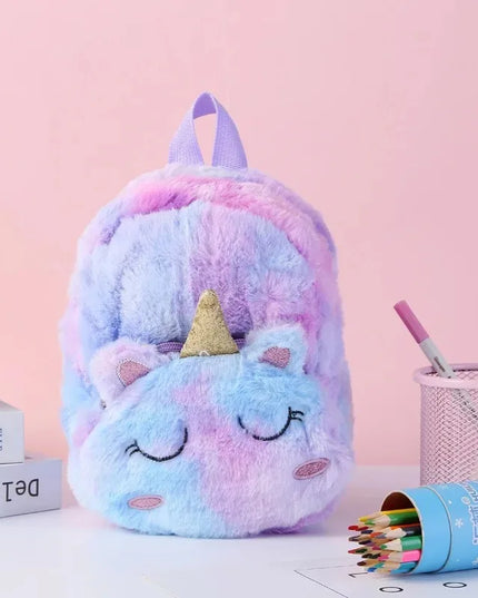 Dein lila Einhorn Rucksack mit großen Augen!