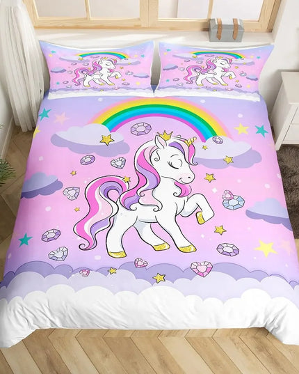 Deine Einhorn Bettwäsche für lila