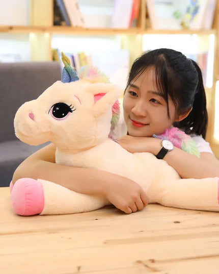 Dein riesiges Regenbogen Einhorn Kissen!