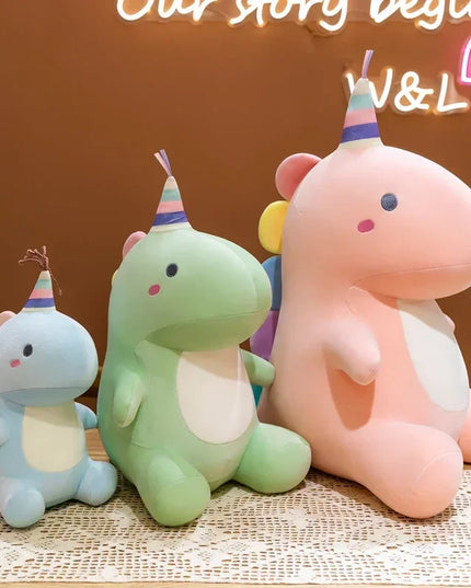 Süßes Candy Dinosaurier Einhorn Kissen in Grün, 50cm groß, aus weicher Baumwolle, ideal als Schlaf- oder Kuschelkissen.