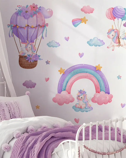 Dein Einhorn Wandtattoo Regenbogen-Ballon